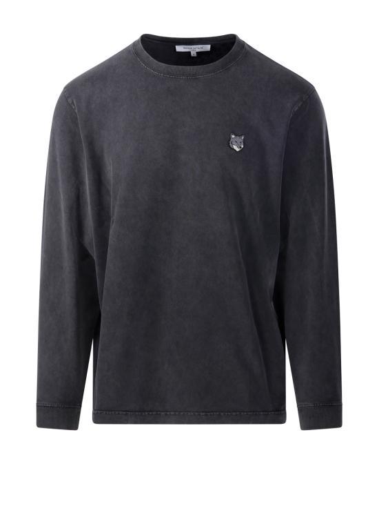 Maison Kitsune Black Faded Long Sleeve Sweatshirt