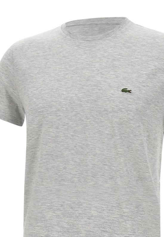 Lacoste Pima Cotton Jersey Crewneck T-Shirt Gray Men’s