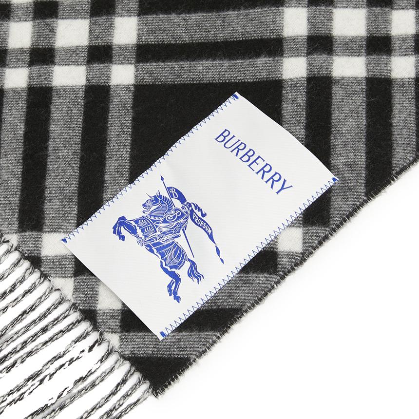 BURBERRY Checked Cashmere Scarf Unisex