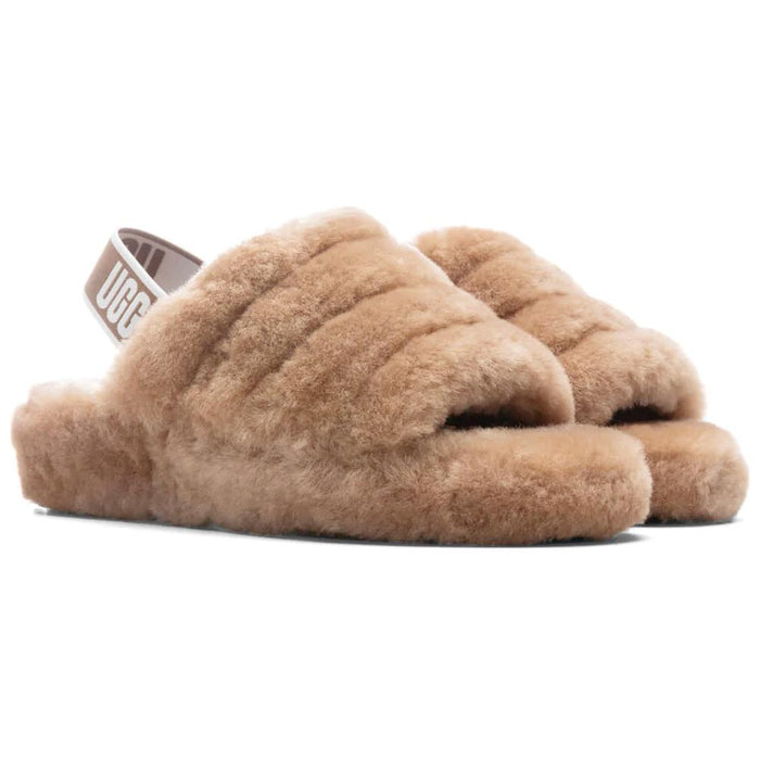 Ugg Fluff Yeah Slide Faux Fur Sandals Chestnut 1095119 CHE
