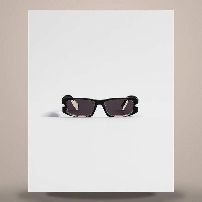 DIOR Black Rectangular Sunglasses DIORBLACKSUIT XL S5F
