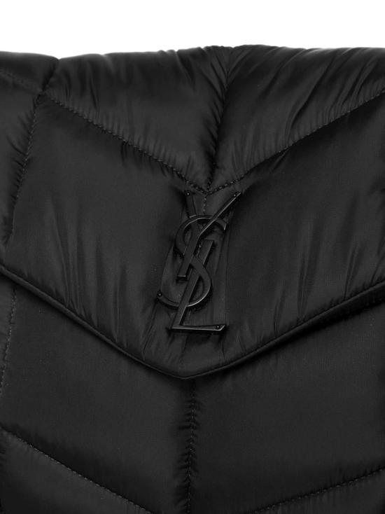 Saint Laurent Logo Puffer Nylon Messenger Bag 733630 FAB27 1000