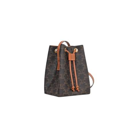 CELINE Micro Triomphe Canvas Calfskin Shoulder Bag