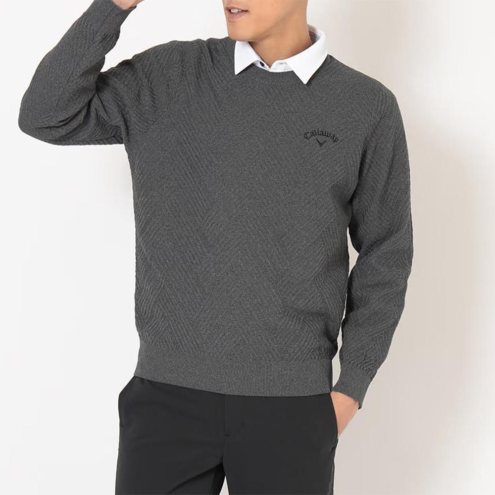 Callaway Men’s Golf Knit Crewneck Sweater Gray