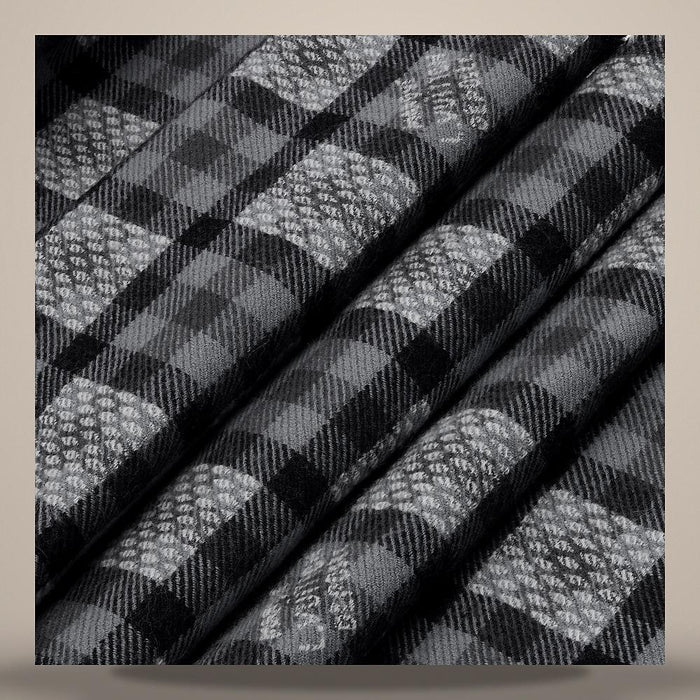 Louis Vuitton Vichy Damier Check Wool Scarf Black M96762