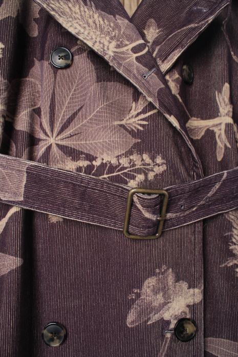 Dries Van Noten Women's Purple Corduroy Trench Coat 232 010200 7044 401