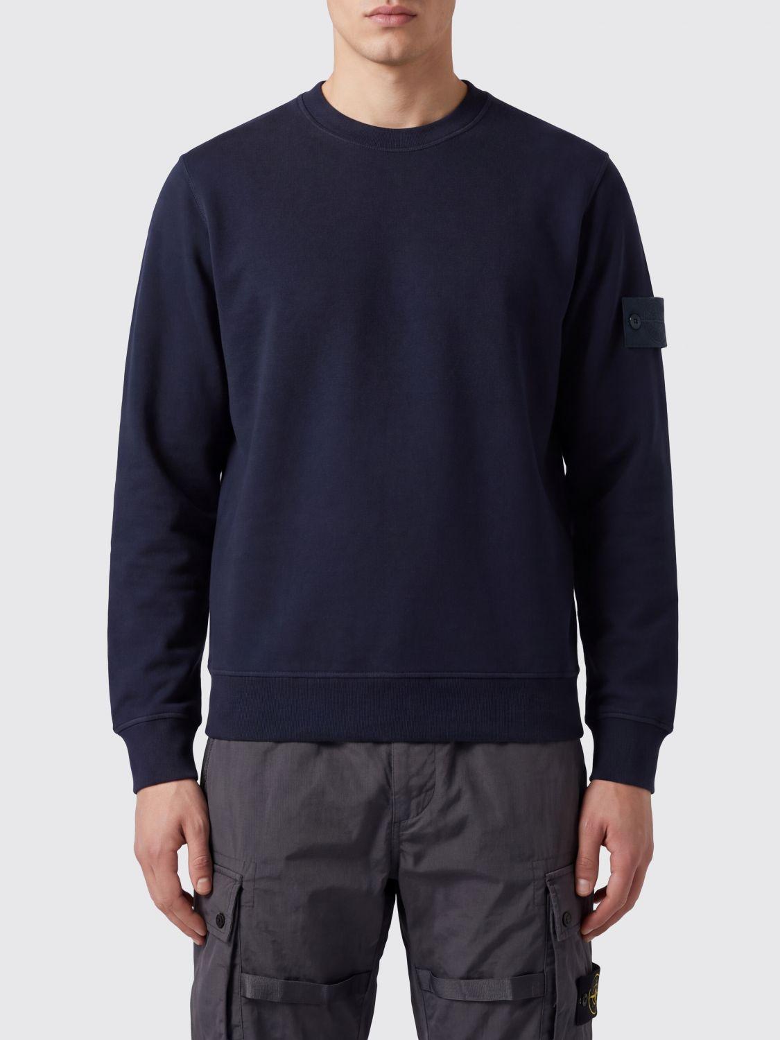 STONE ISLAND Black Wool Round Neck Knit Sweater