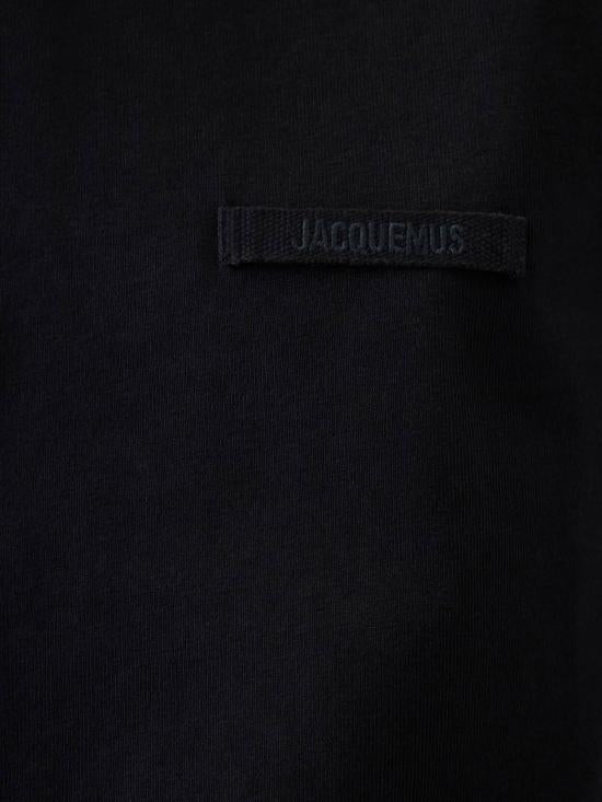 JACQUEMUS Black Short Sleeve Cotton T-Shirt TSW00550 AJ00029990