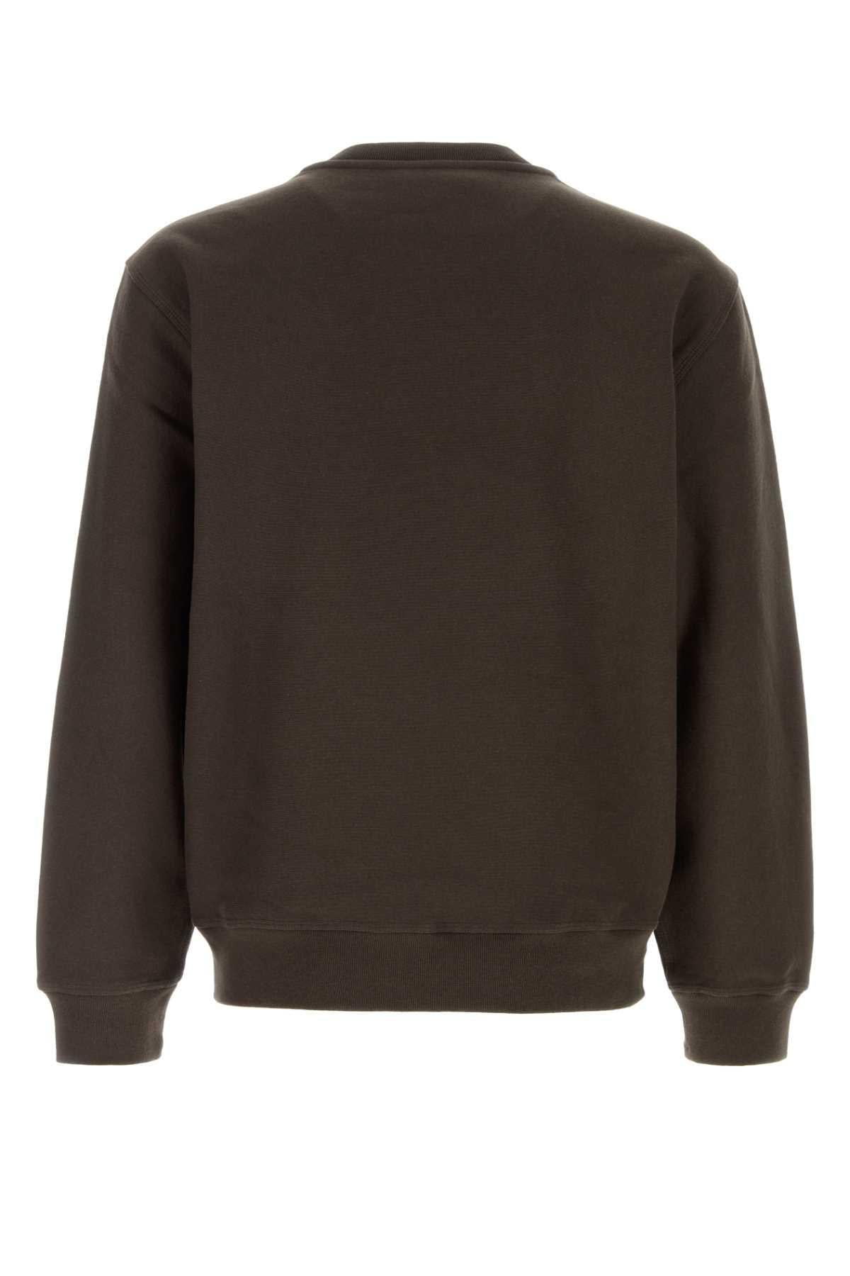 BURBERRY Gray Cotton Logo Sweatshirt