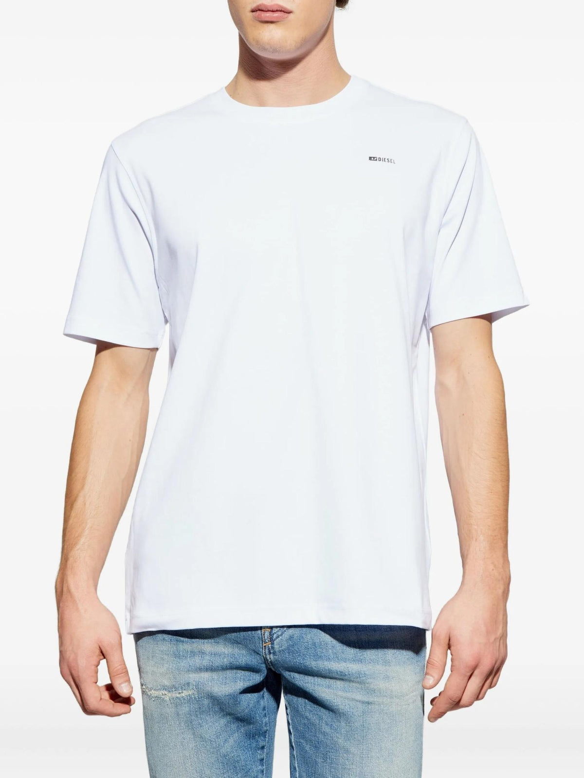DIESEL Short Sleeve Cotton T-Shirt White Men’s