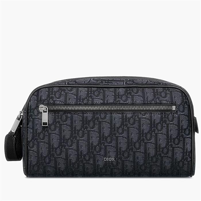 DIOR Toiletry Bag Crossbody Black Leather Men's Crossbody Bag 2ESCA494YKY H03E