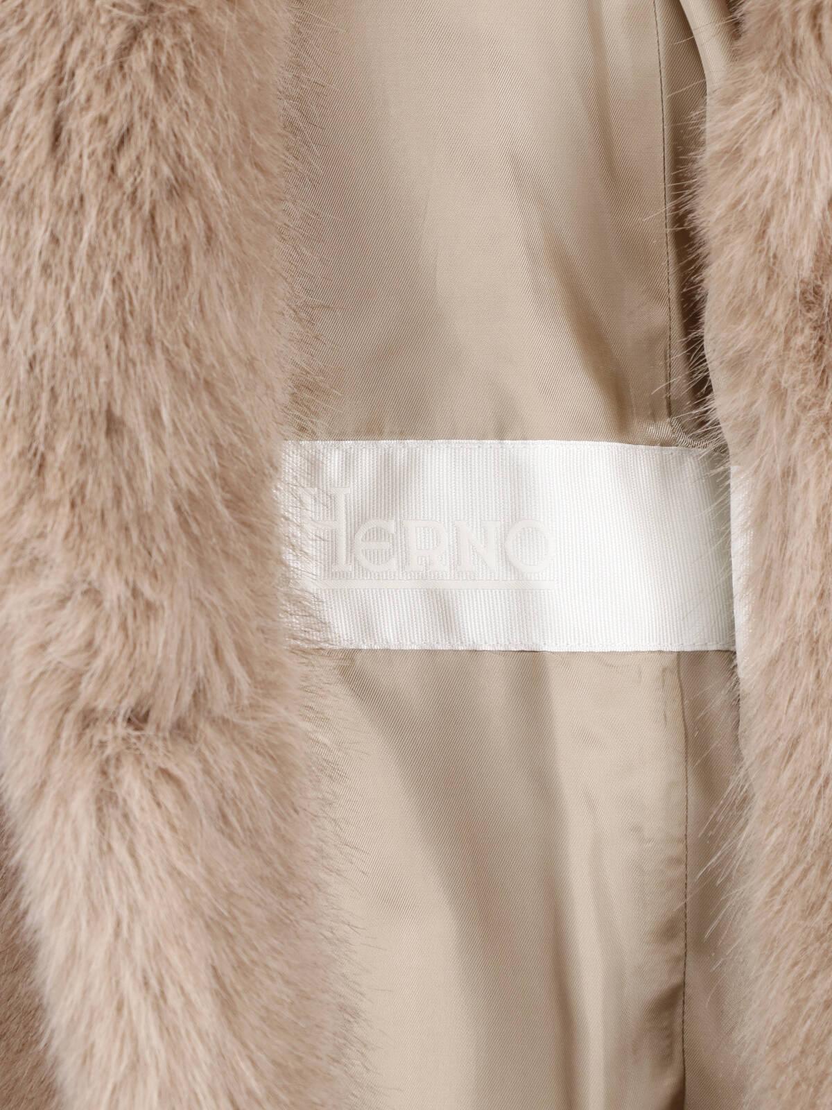 Herno Faux Fur Jacket Women’s Brown Coat
