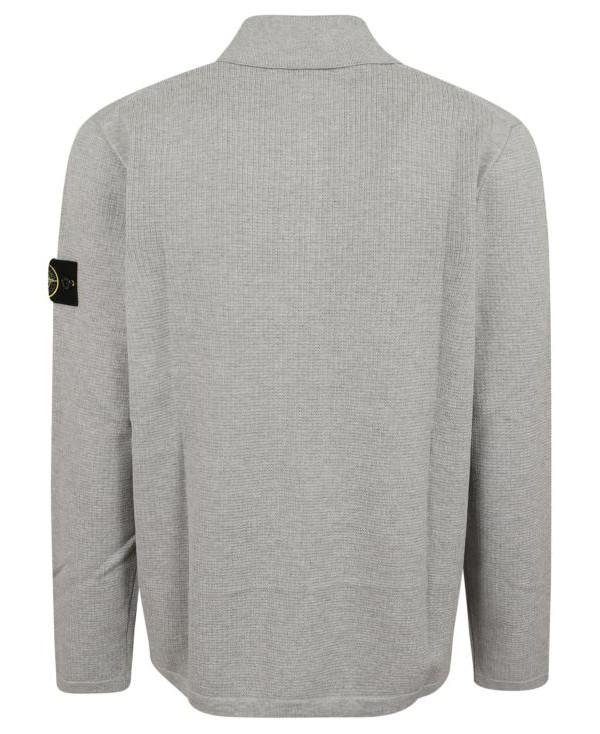 STONE ISLAND Micro Stitch Soft Cotton Polo Shirt Ribbed Trim Men's