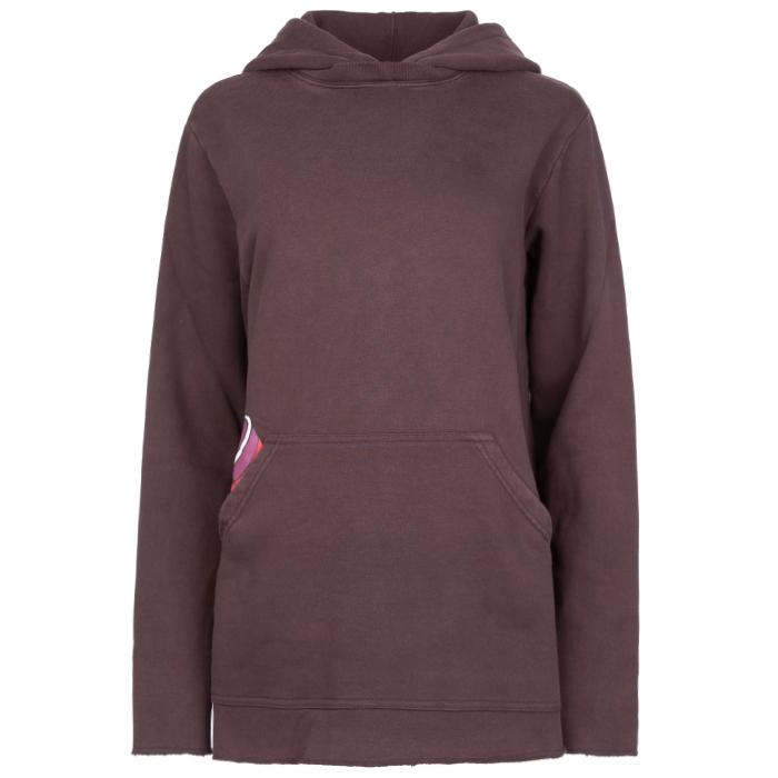 GOLDEN GOOSE Women’s Burgundy Rainbow Graphic Oversized Hoodie Sweatshirt