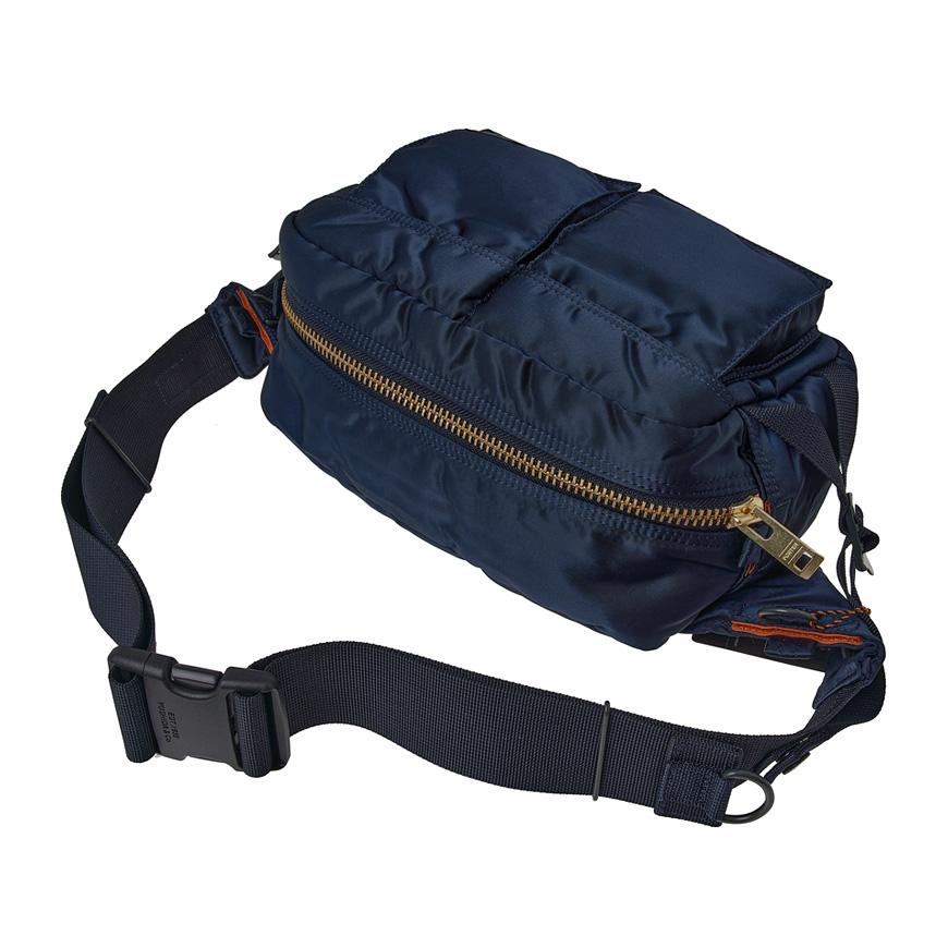 PORTER Unisex Tanker Hip Bag Black Nylon Waist Pack