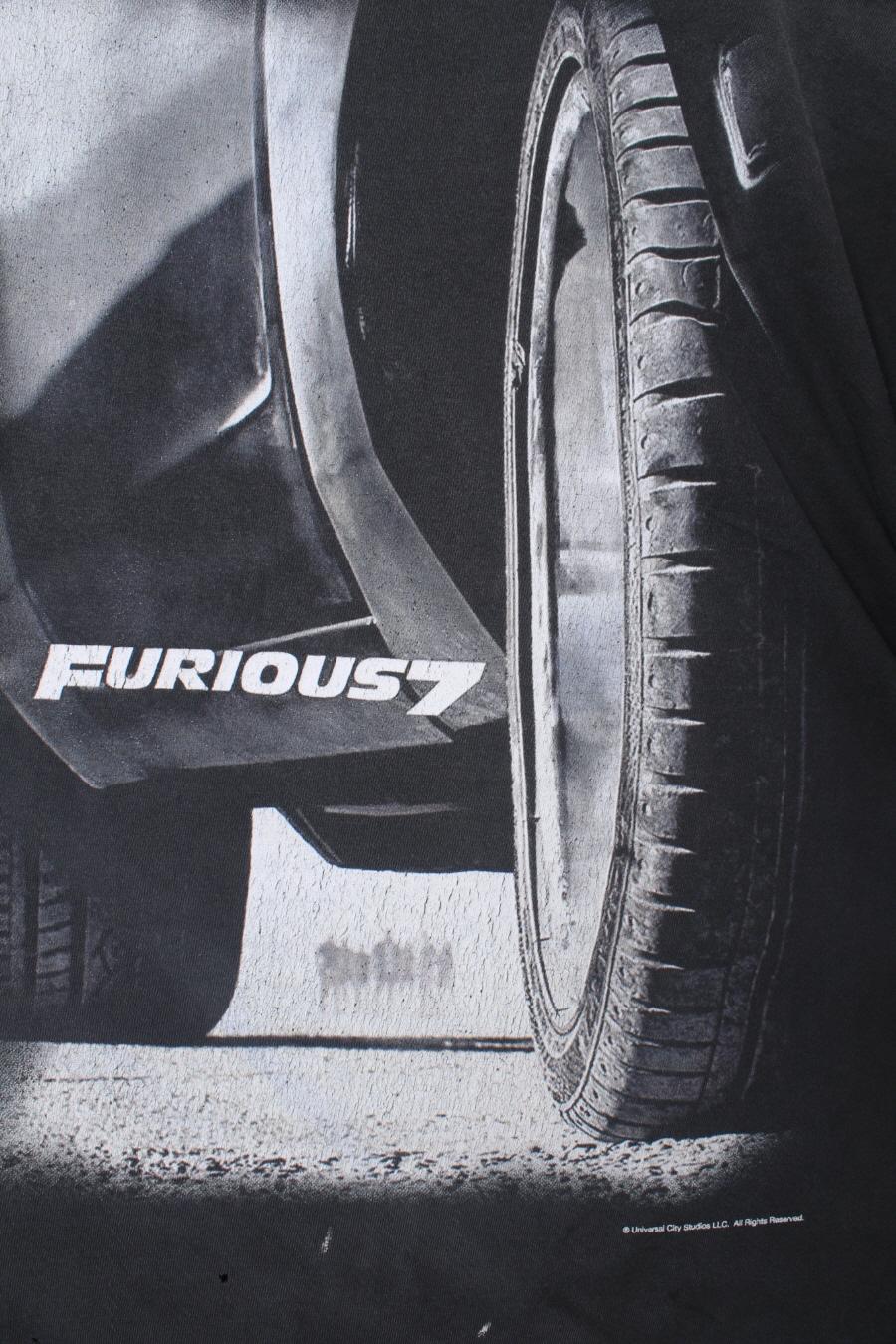SAINT MICHAEL Furious 7 Graphic Short Sleeve T-Shirt Black