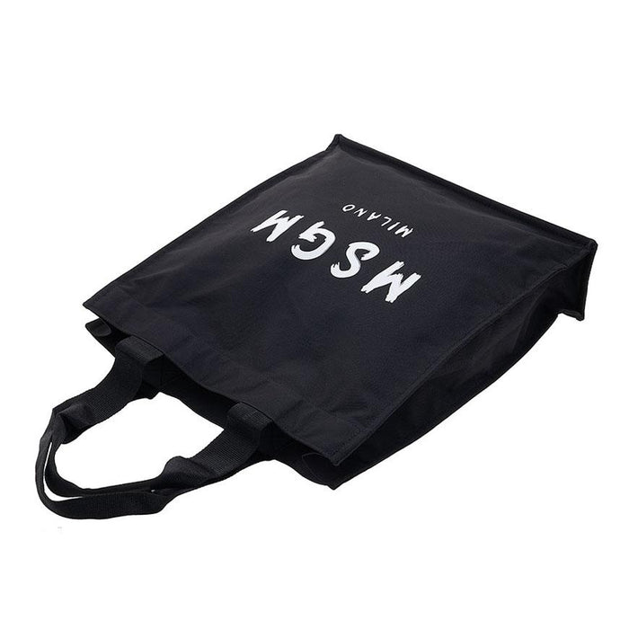 MSGM Milano Logo Tote Bag Black Men's Canvas Tote