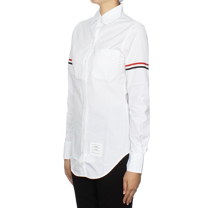 THOM BROWNE Poplin Armband Classic Round Collar Shirt