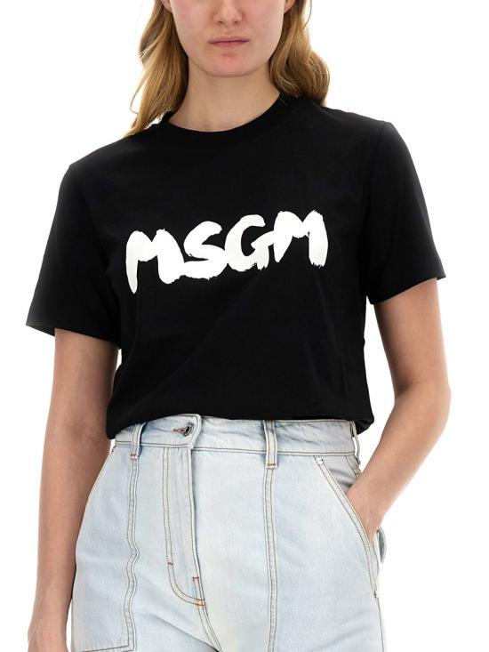 MSGM Black Short Sleeve T-Shirt 3641 MDM992 4700299