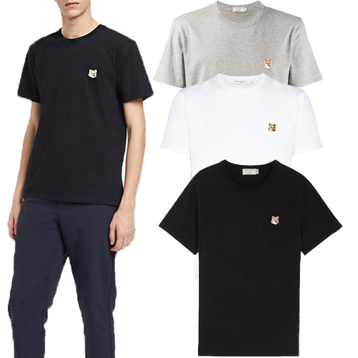 Maison Kitsune Fox Head Patch Short-Sleeve T-Shirt AM00103KJ0008
