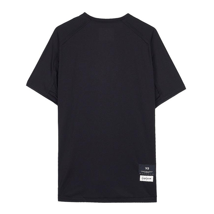 Y-3 Black Short Sleeve Running T-Shirt Men