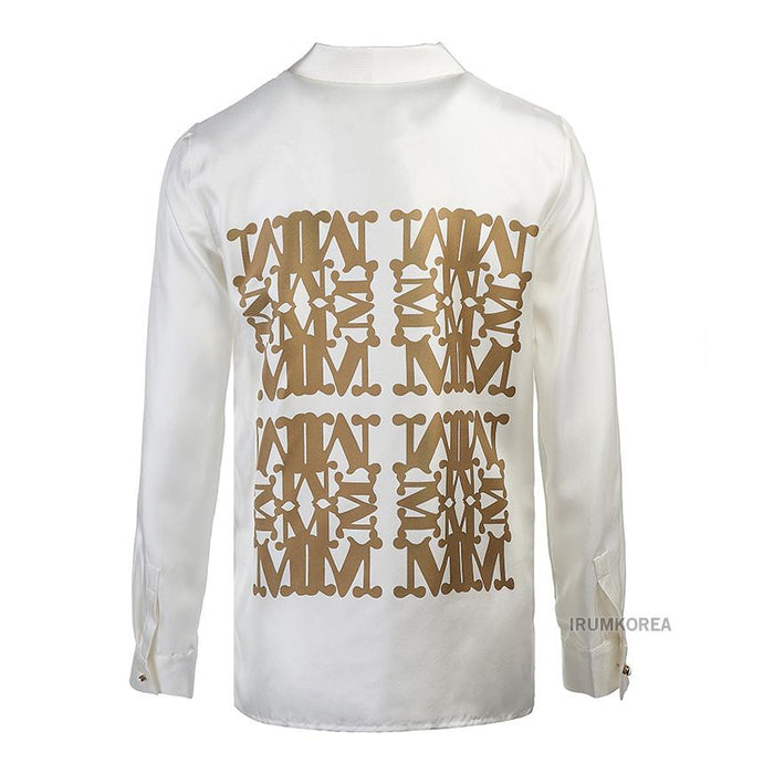 Max Mara Women’s Legno Silk Shirt White