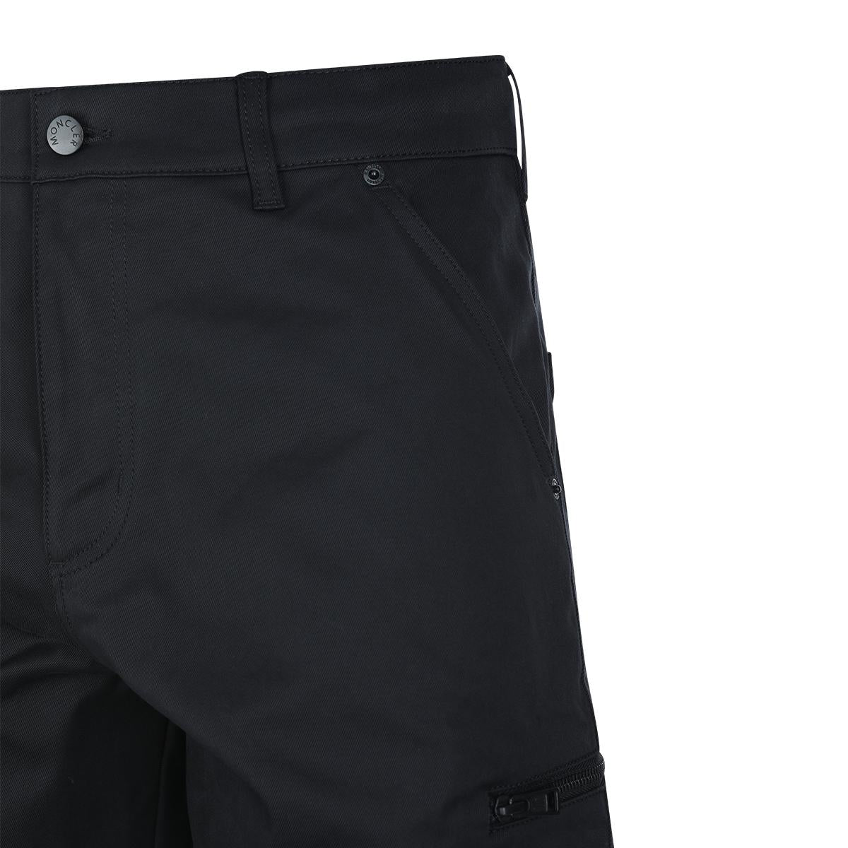 Moncler Black Wool Blend Tailored Suit Pants