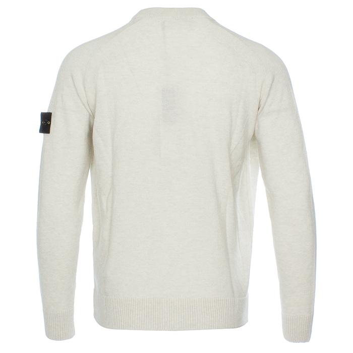 STONE ISLAND Reverse Stitch Woven Patch Cardigan Men’s Knit Black