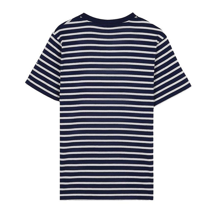 Saint James Unisex Marine Ecru PLOUIDER II Short Sleeve T-Shirt