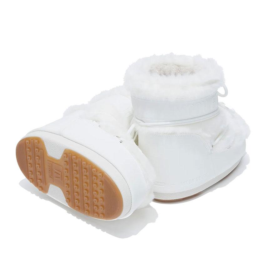 MOON BOOT White Faux Fur Shearling Icon Snow Padded Ankl 1409390 A002 80D1409390