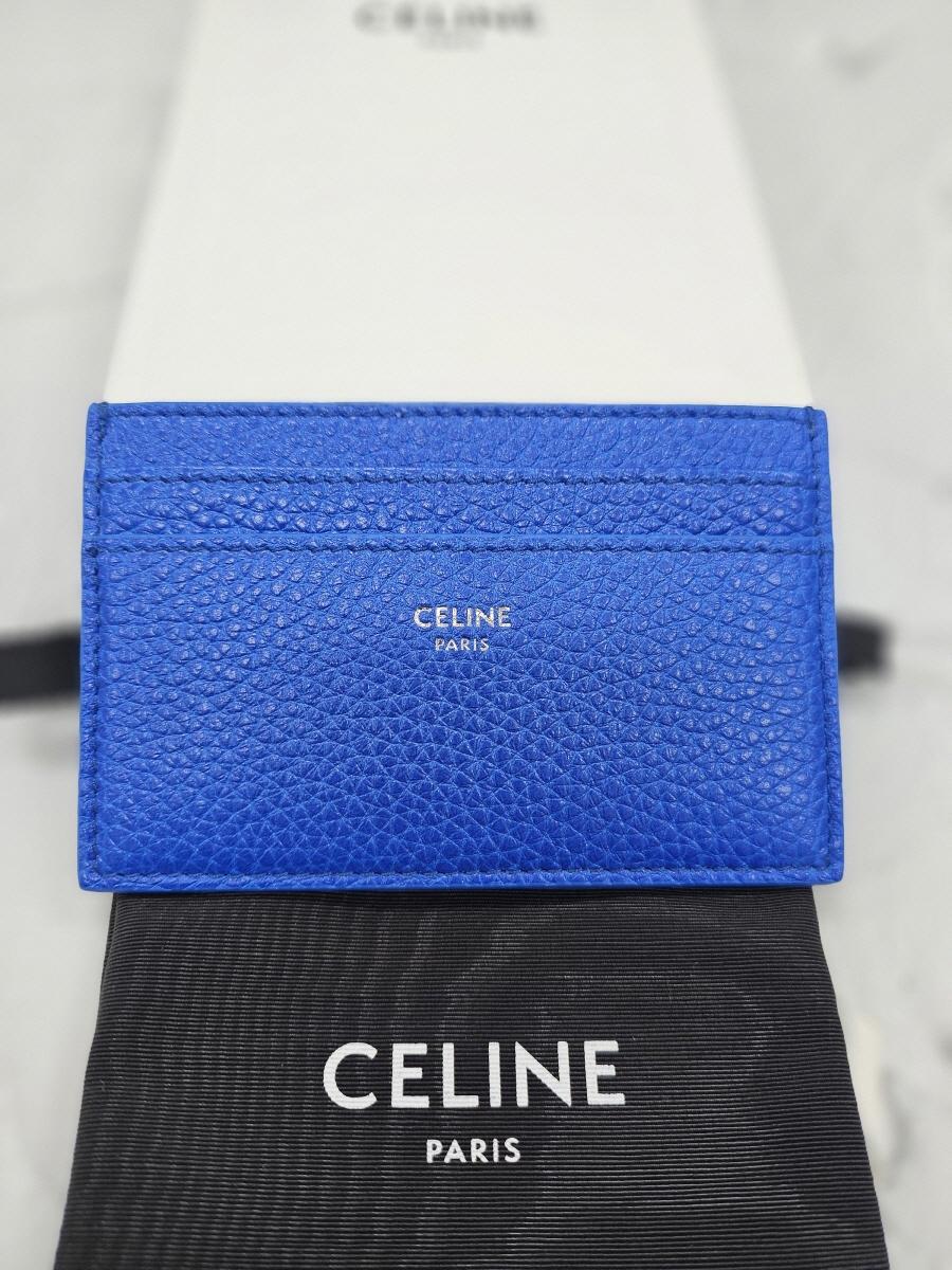 CELINE Grained Calfskin Medium Card Holder Ultra Blue 10N763GTH 07QI