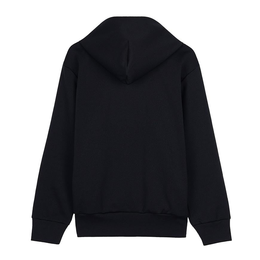 Comme des Garcons Unisex Red Heart Patch Zip Hoodie AZ T172 051 BLACK