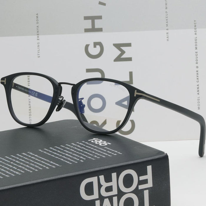 TOM FORD Blue Light Blocking Acetate Eyeglass Frames Unisex Asian F TF5919DB 002
