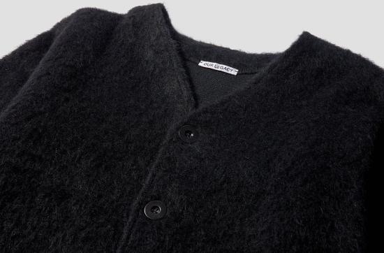OUR LEGACY Mohair Black Cardigan M4206 C B
