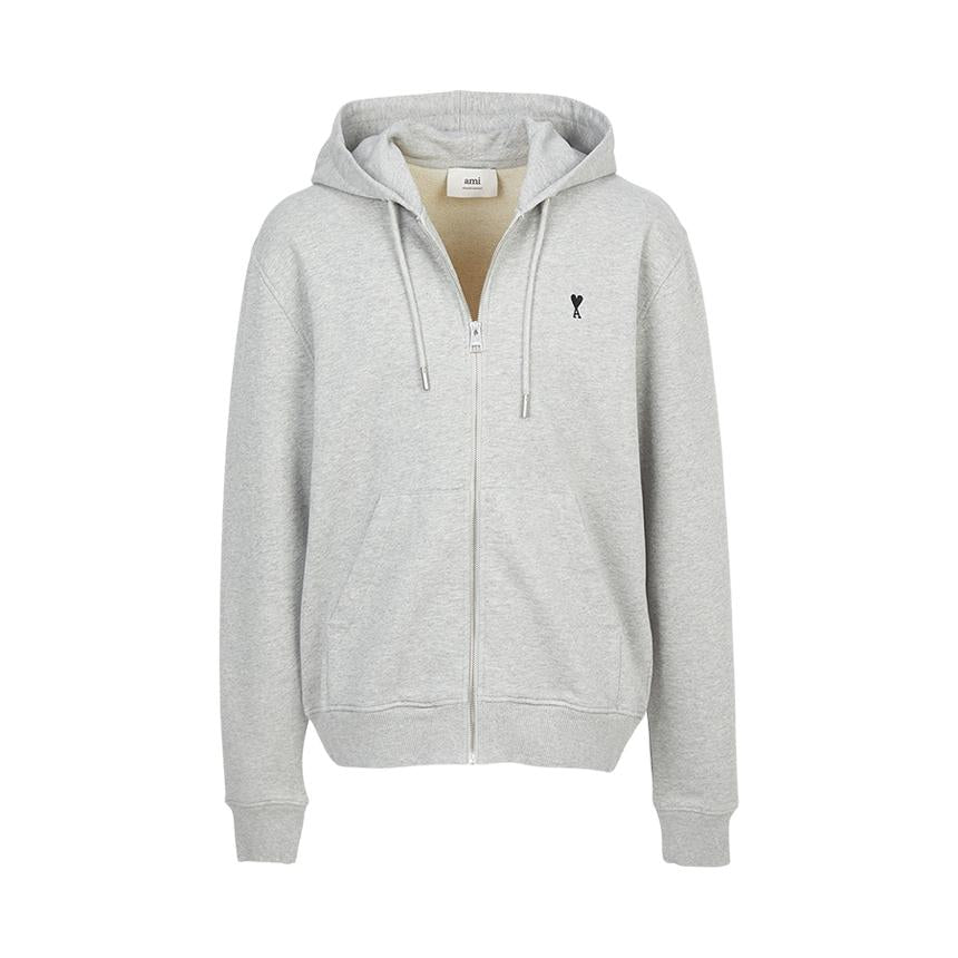 AMI Men’s Hooded Zip-Up Cardigan HSW765 730 0951