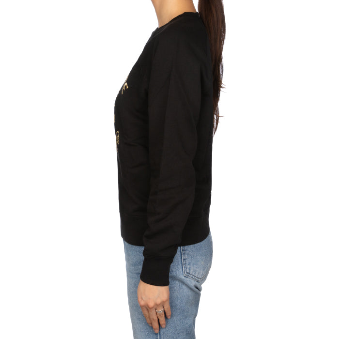 Zadig&Voltaire Women's Black Fleece-Lined Crewneck Sweatshirt SJTS7106F