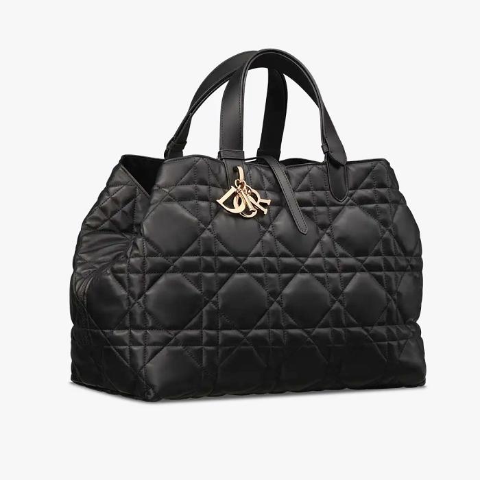 DIOR Toujours Large Tote Bag Black Leather M2820OSHJ M900