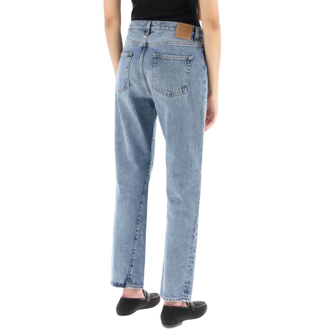 Toteme Twisted Seam Blue Denim Jeans Women’s 222232741