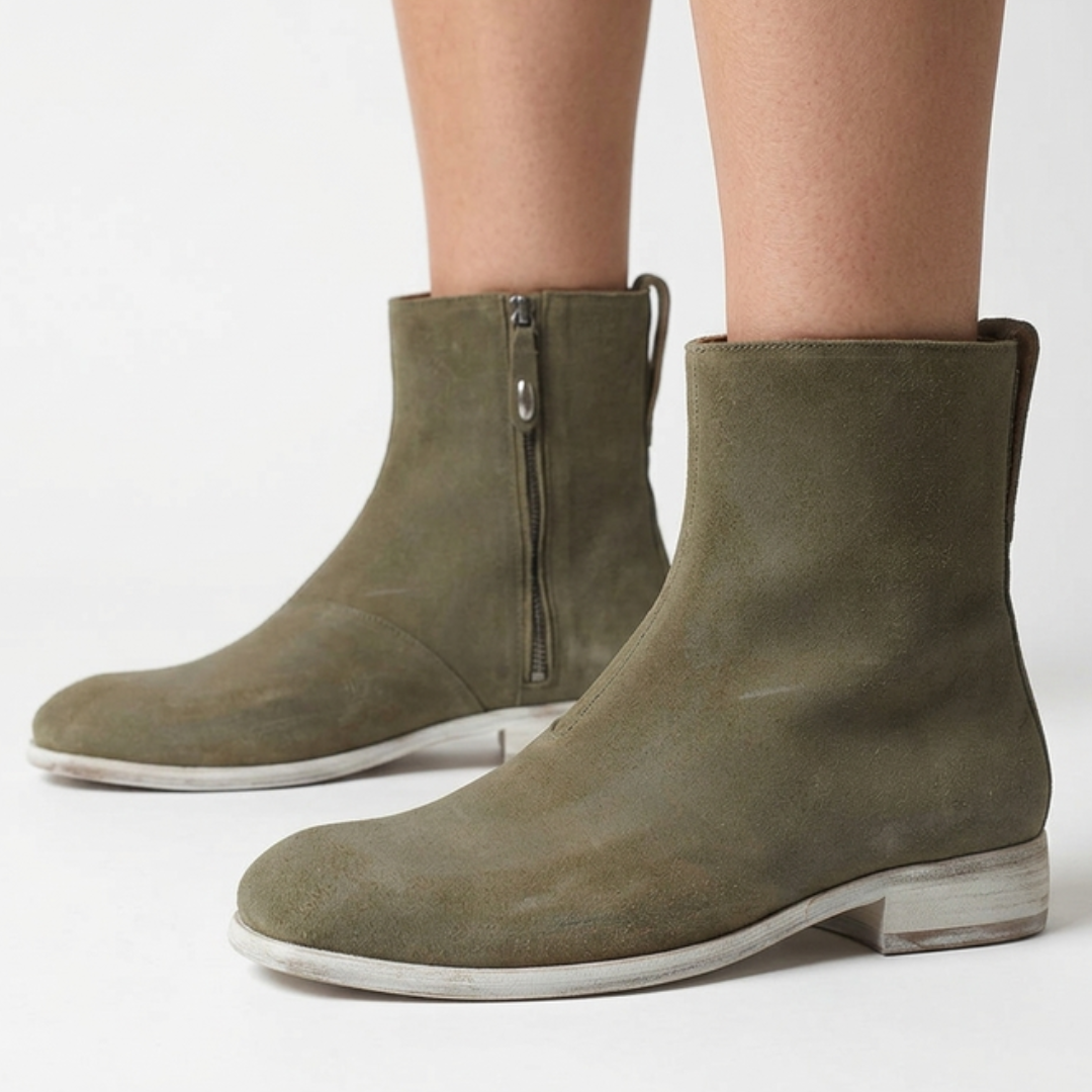 OUR LEGACY Women’s Suede Ankle Boots Khaki