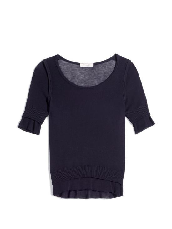 Lemaire Short Sleeve T-Shirt Black Cotton TS0025 LK1017980