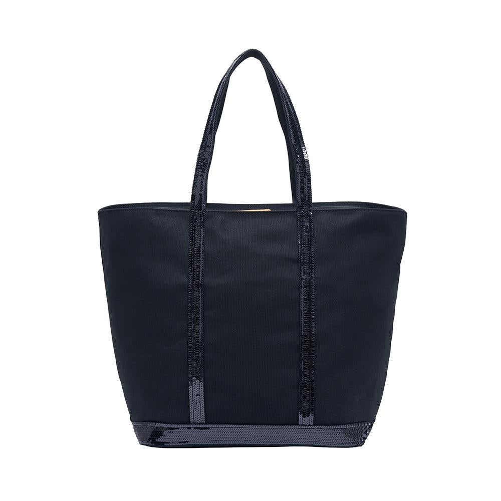 Vanessa Bruno Cabas Moyen Sequin Large Women’s Tote Bag Navy Canvas