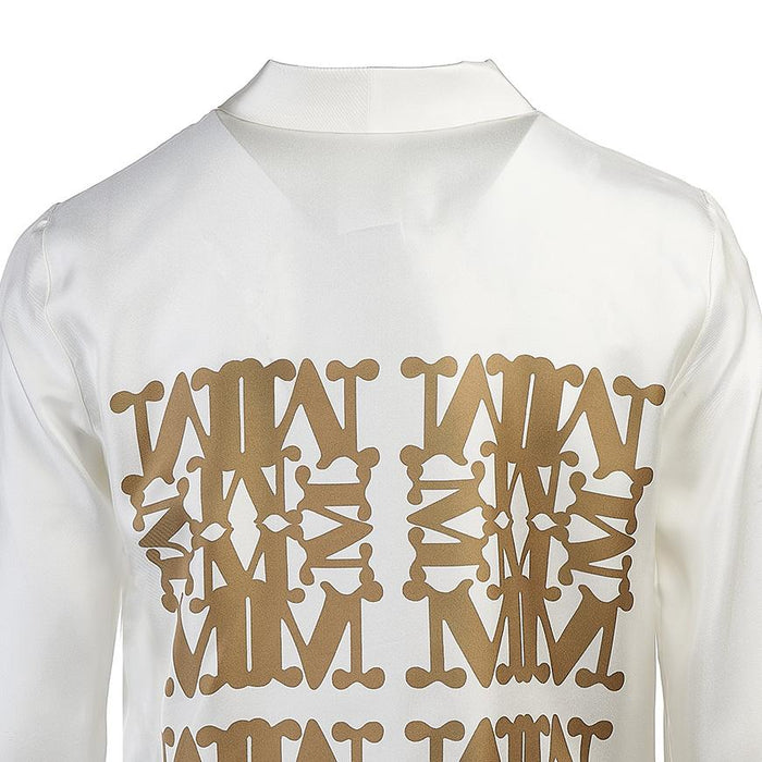 Max Mara Women’s Legno Silk Shirt White