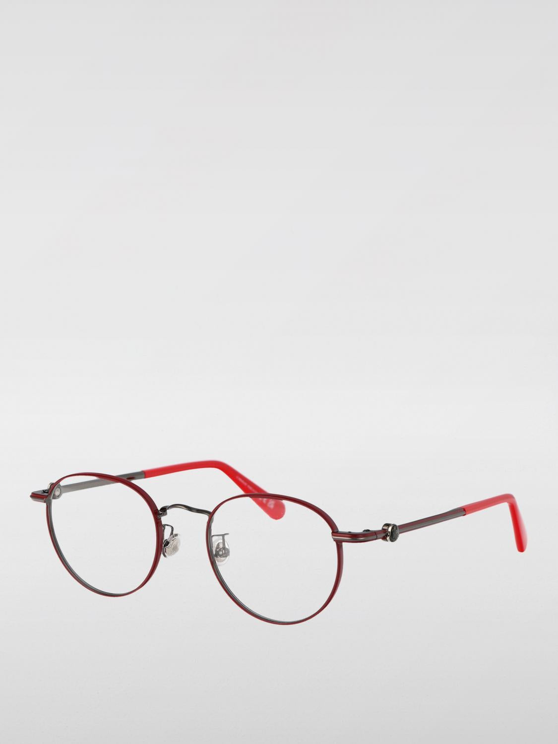 Moncler Gray Acetate Rectangular Eyeglasses