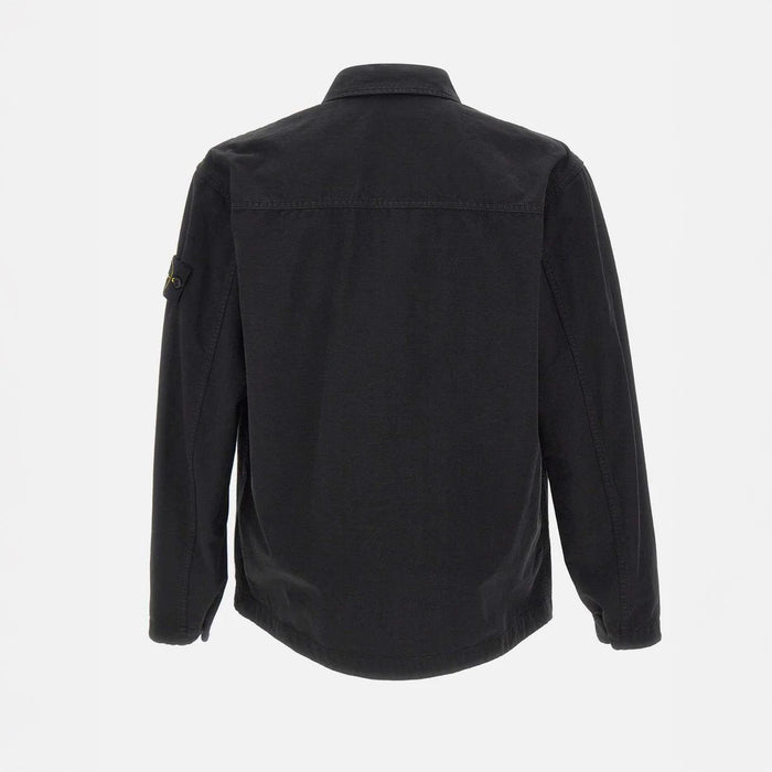 STONE ISLAND Long Sleeve Overshirt Black Men’s Shirt