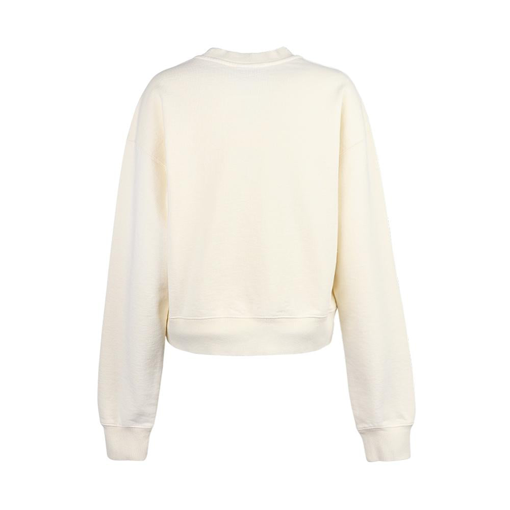JACQUEMUS Women Le Guimo Cropped Sweatshirt Ivory Cotton