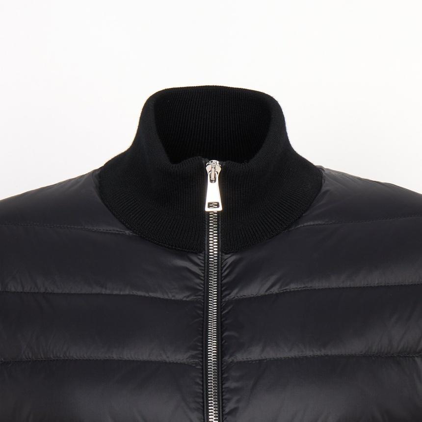 Moncler Women’s Padded Zip-Up Cardigan Black Knit