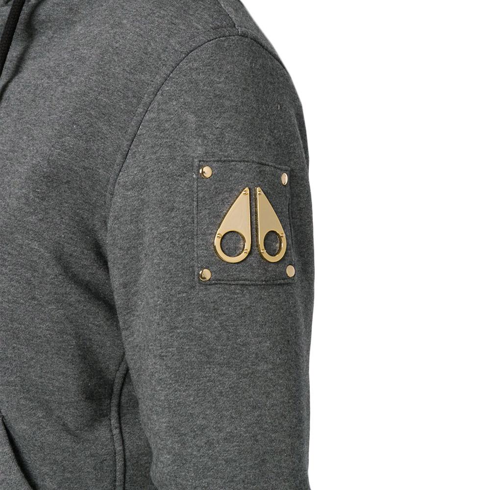 Moose Knuckles Gray Bunny Hooded Zip-Up Jacket for Women