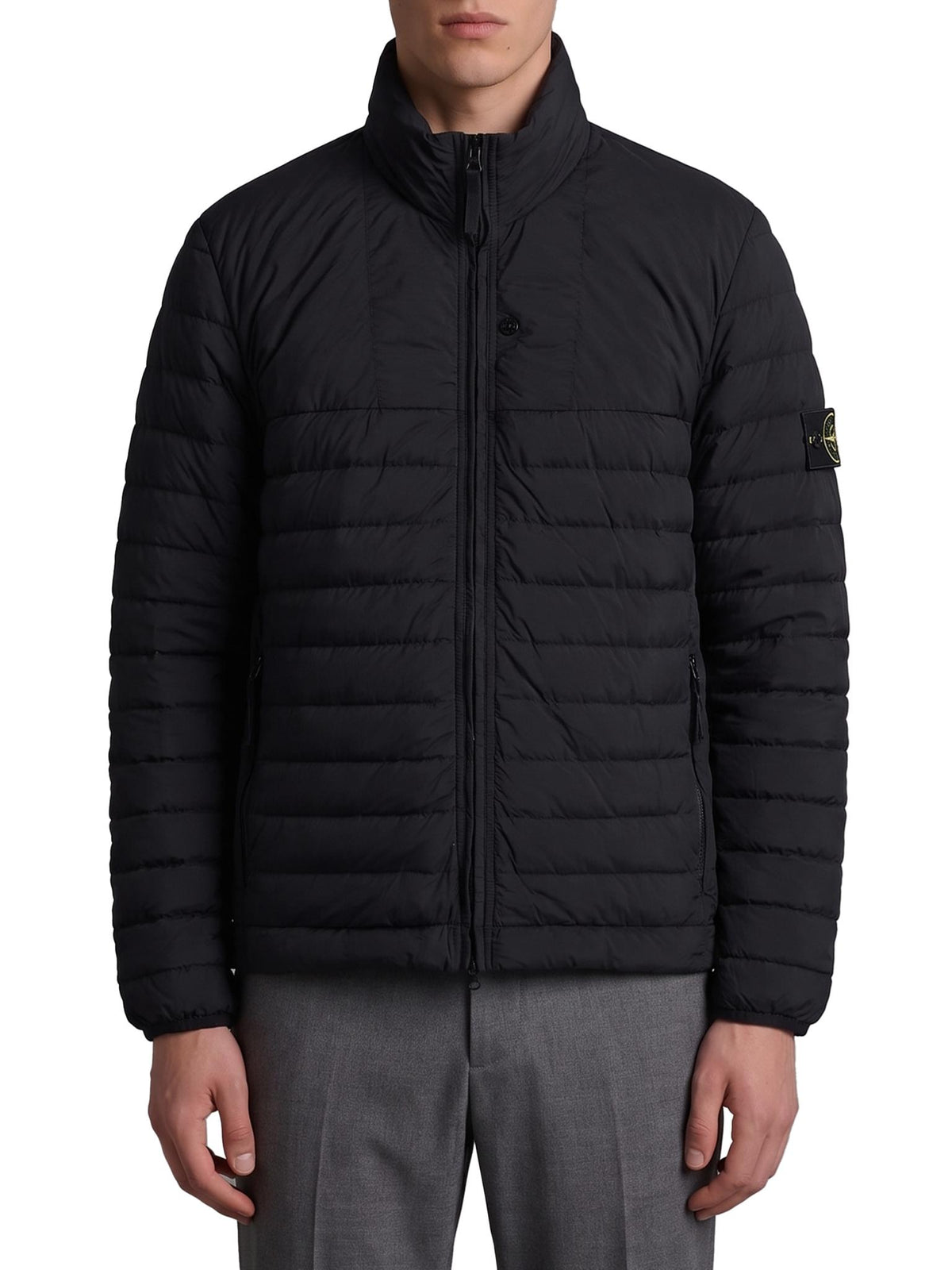 STONE ISLAND Black Down Puffer Jacket Men