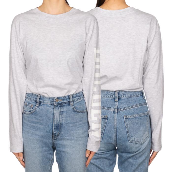 GOLDEN GOOSE Logo Melange Gray T-Shirt