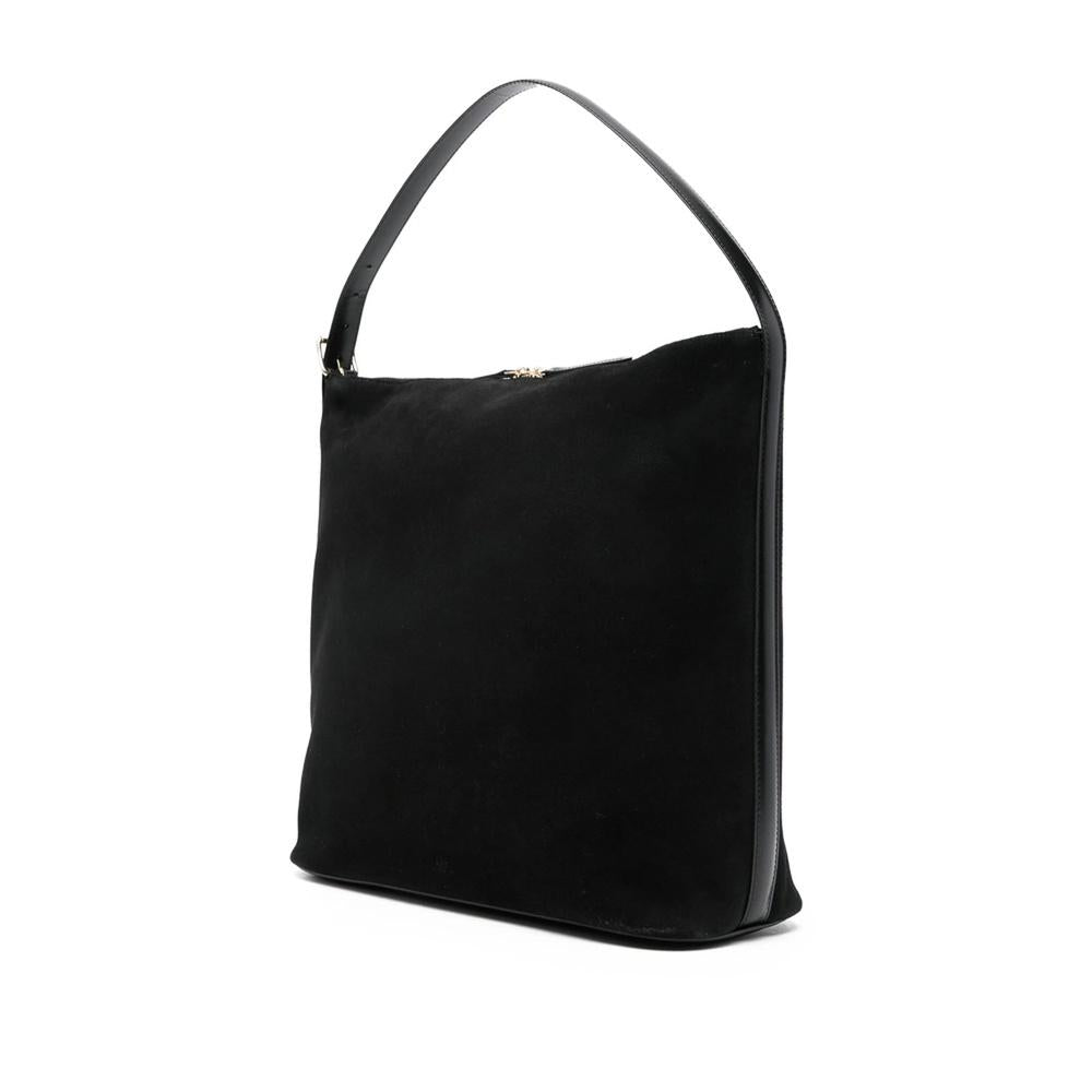 A.P.C. Vera Maxi Leather Shoulder Bag Black